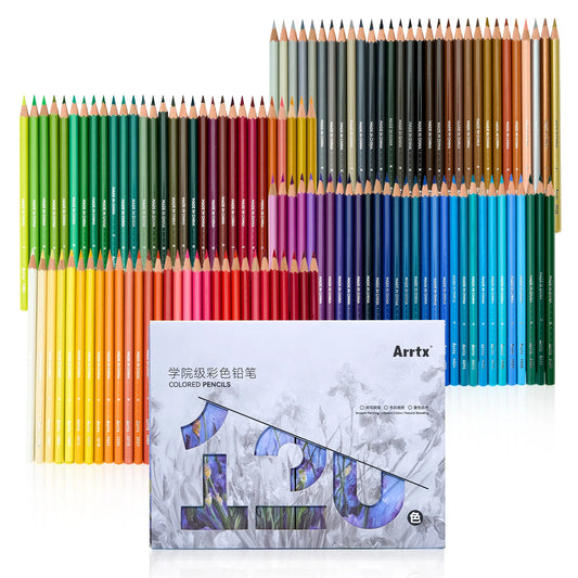 Arrtx Colored Pencils, Set of 120 Colors, Soft Core Coloring Pencils