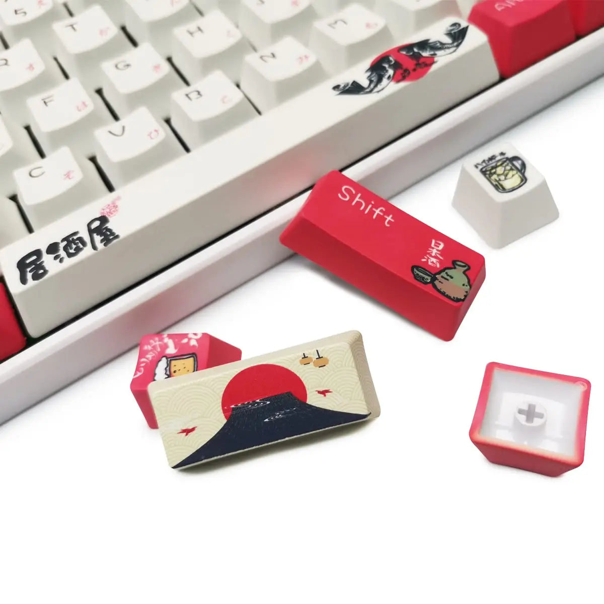 OEM Profile Japanese Style Key Caps for Cherry Mx Gateron Switch Mechanical Keyboard