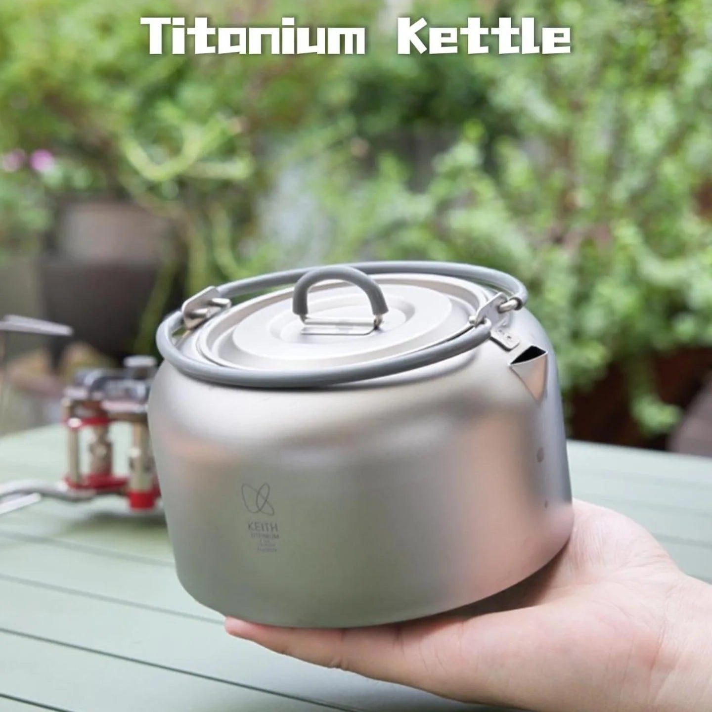 Keith Titanium Kettle with Folding Handle