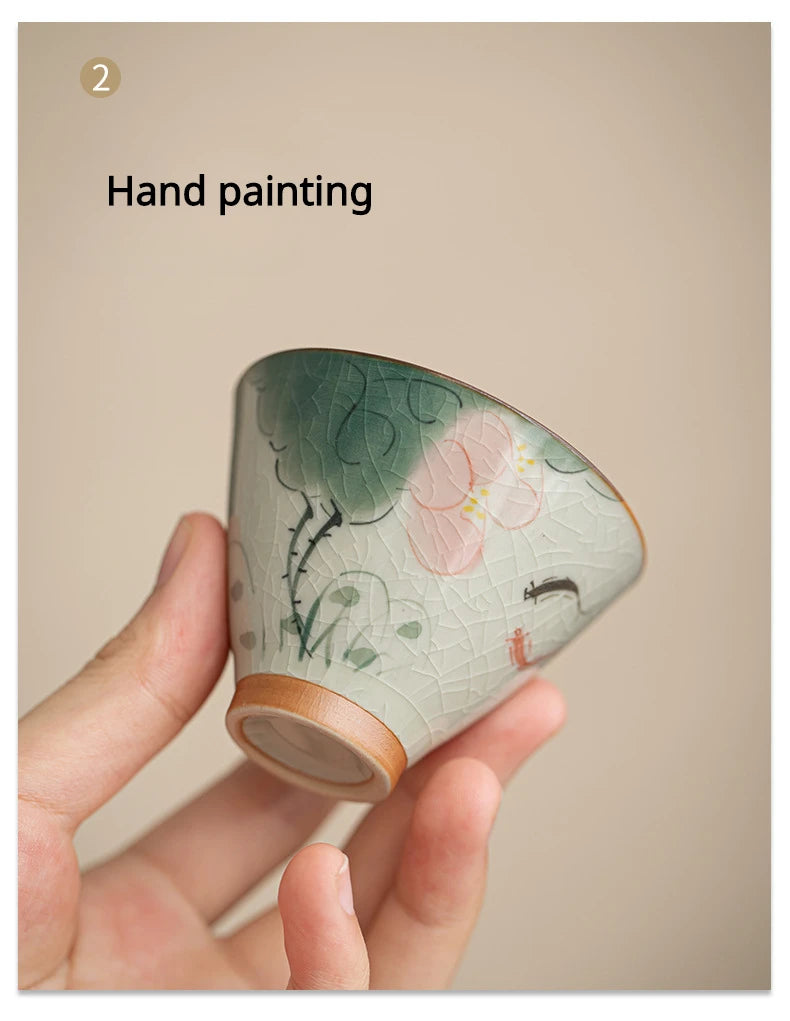 Durable Hand-painted Ceramic Hat And Cup