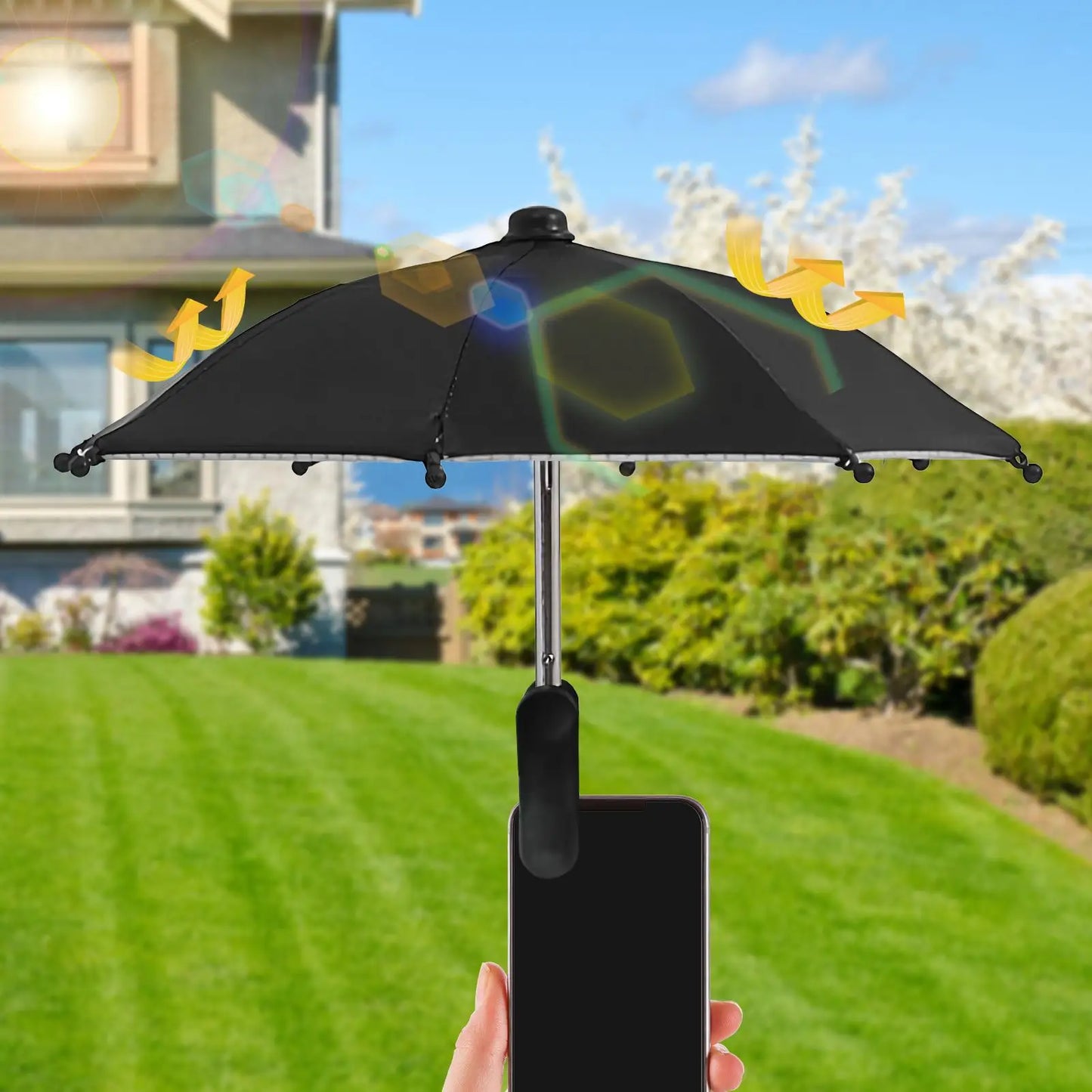 Cell Phone Umbrella Sun Protection Phone Clip