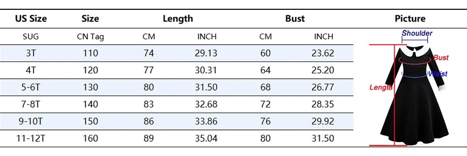 Gothic Black Dress Halloween Costume