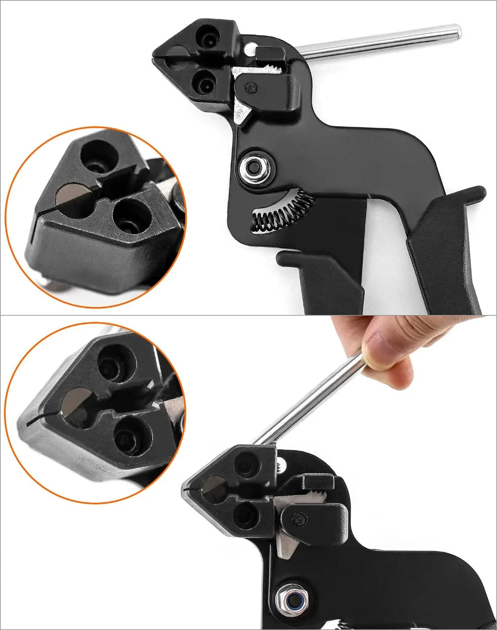 NEW Cable Tie Plier Fastening Strap Cable Tie Gun Automatic Cutting Tool