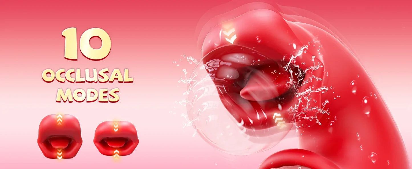 3 in 1 Tongue Thrusting Vibrator Sex Toys