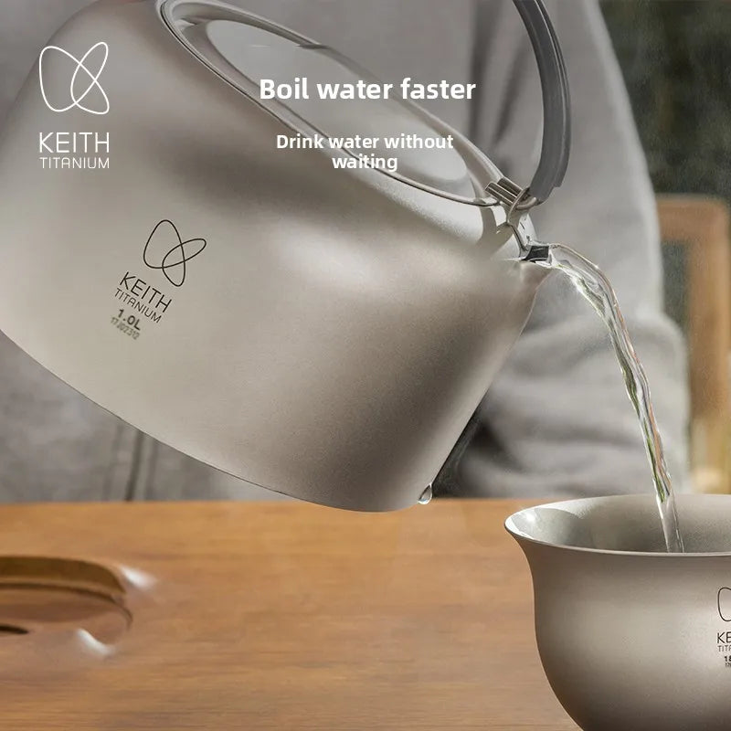 Keith Titanium Kettle with Folding Handle