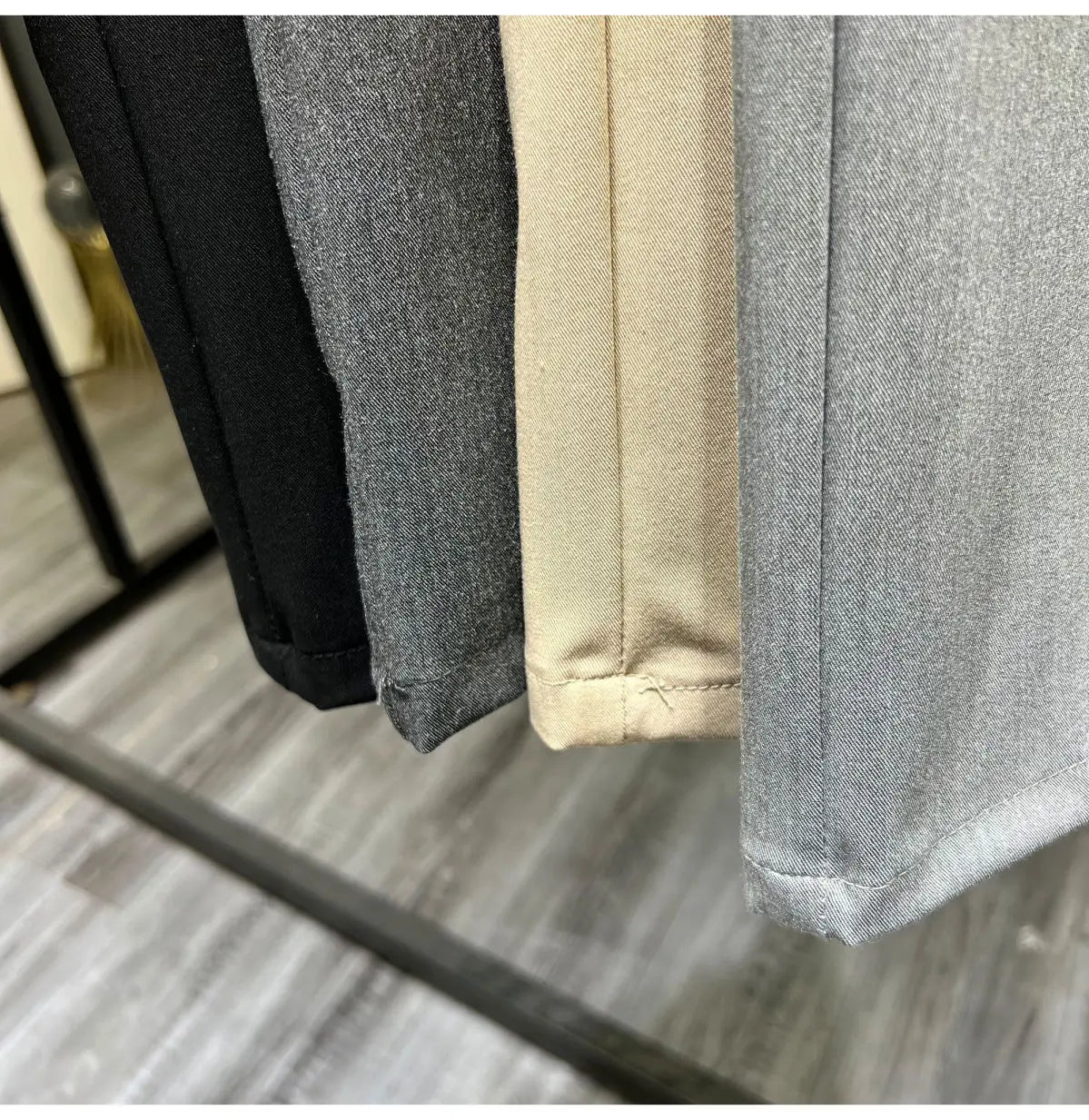 Business Casual All Match Suit Pants Formal Strecth Solid Straight Slim Trousers