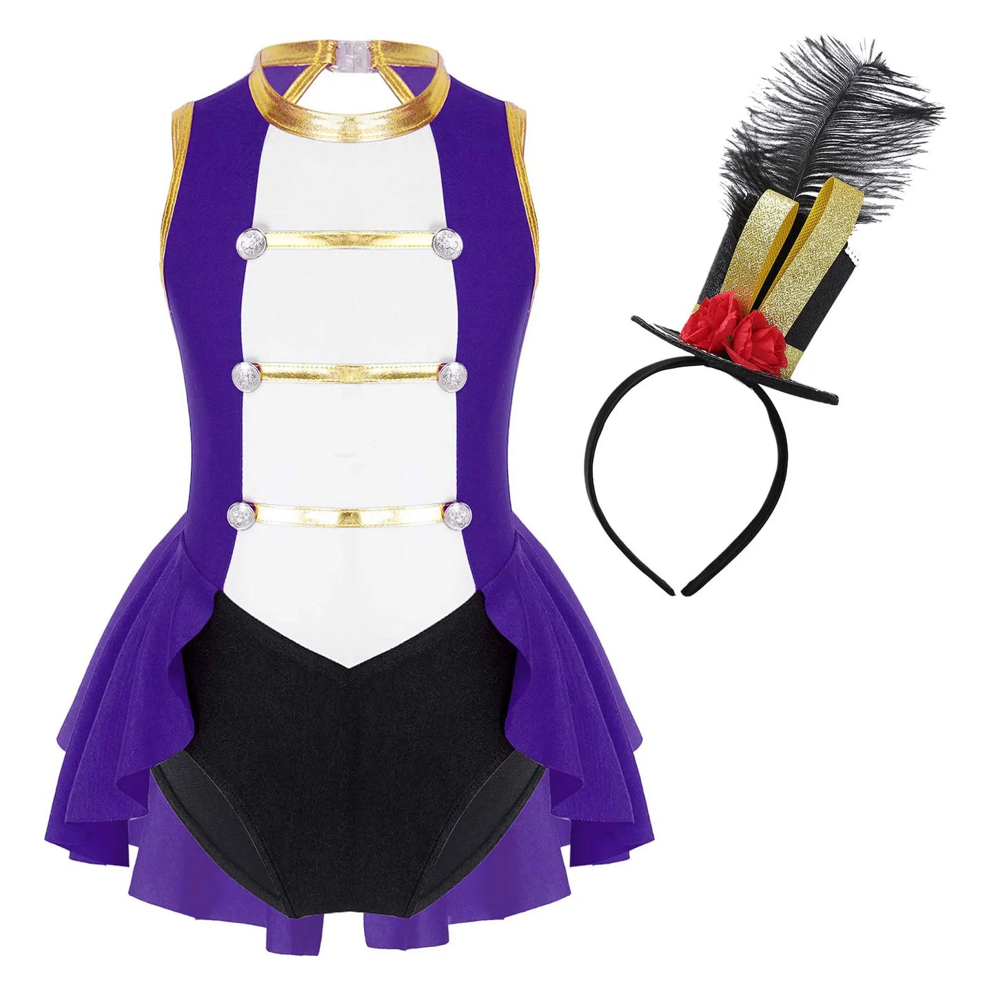 Girls Ringmaster Circus Costume Festival Performance