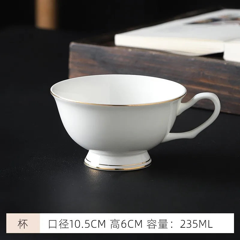 mug Bone china gold edged coffee cup set luxury