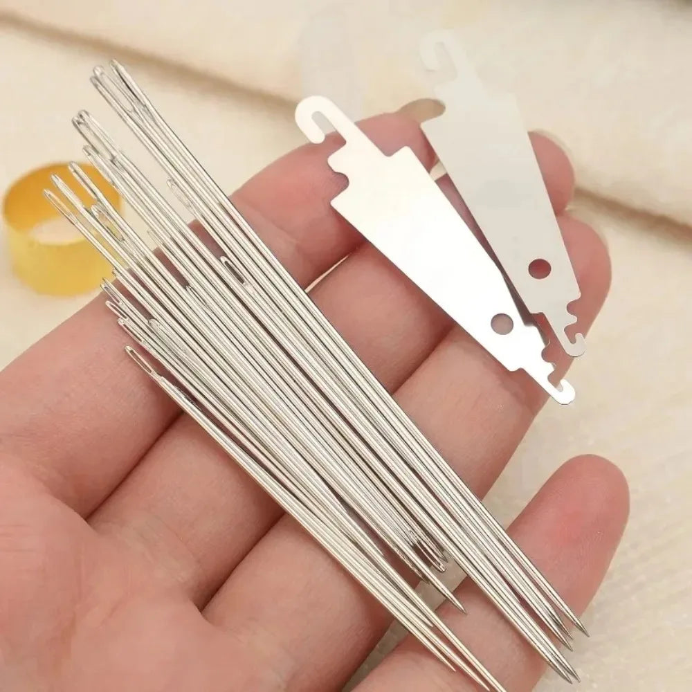 Big Eyed Sewing Needles Set with Diverse Practical Tools Stainless Steel Sewing Needles Household DIY Apparel Sewing Supplies