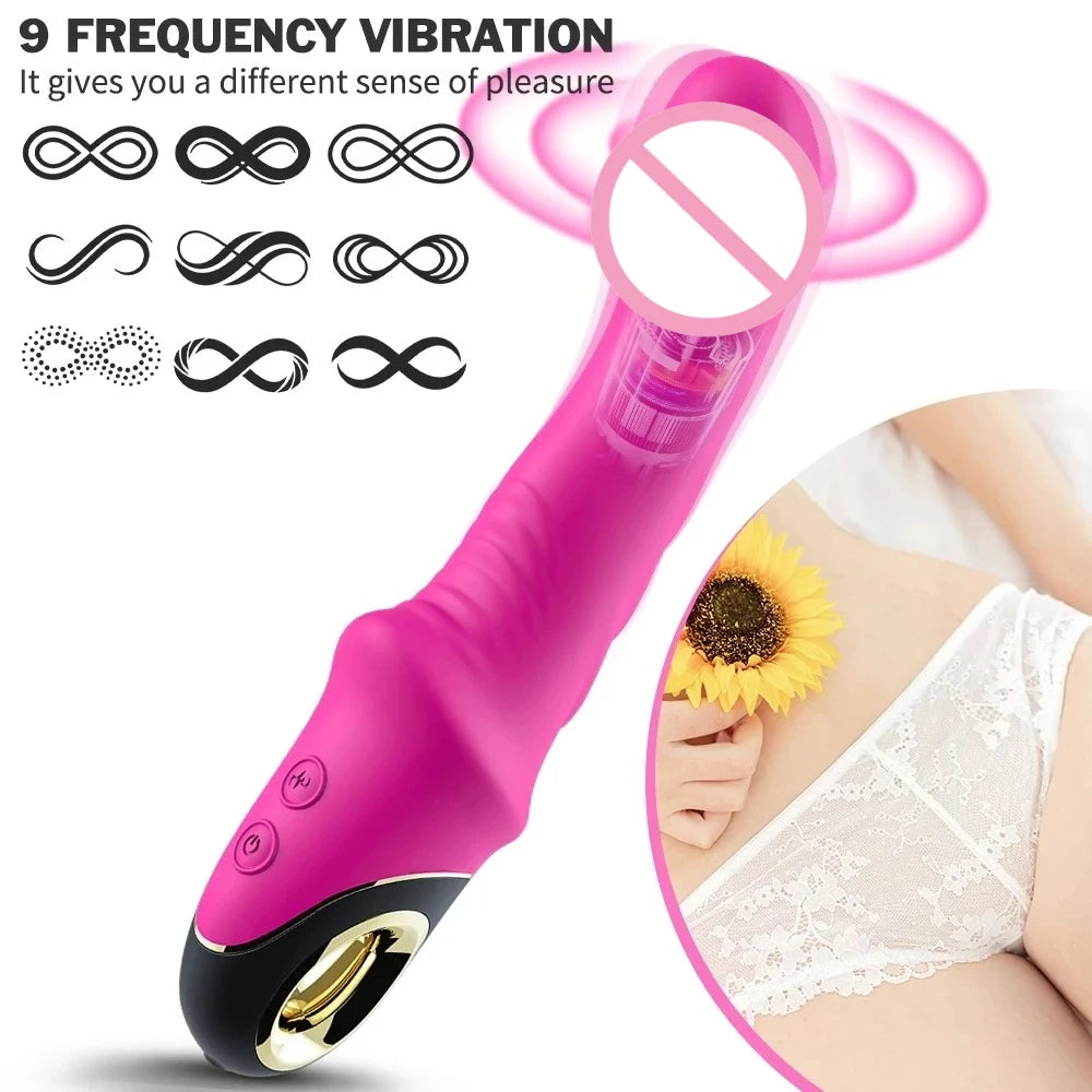 Sex Toys 9 Frequency Dildo Vibrator Silicone