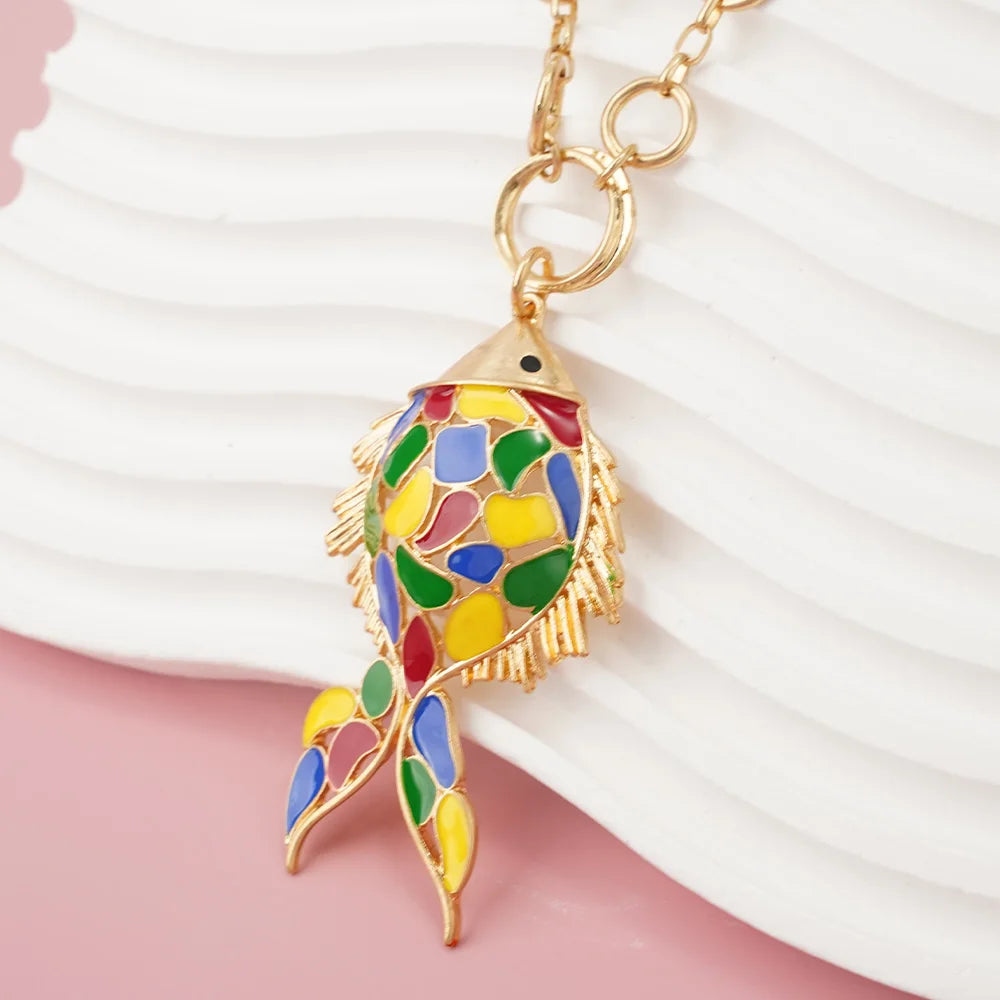 Necklace Fish pendant Aesthetics Jewelry Birthday Present Stainless Steel