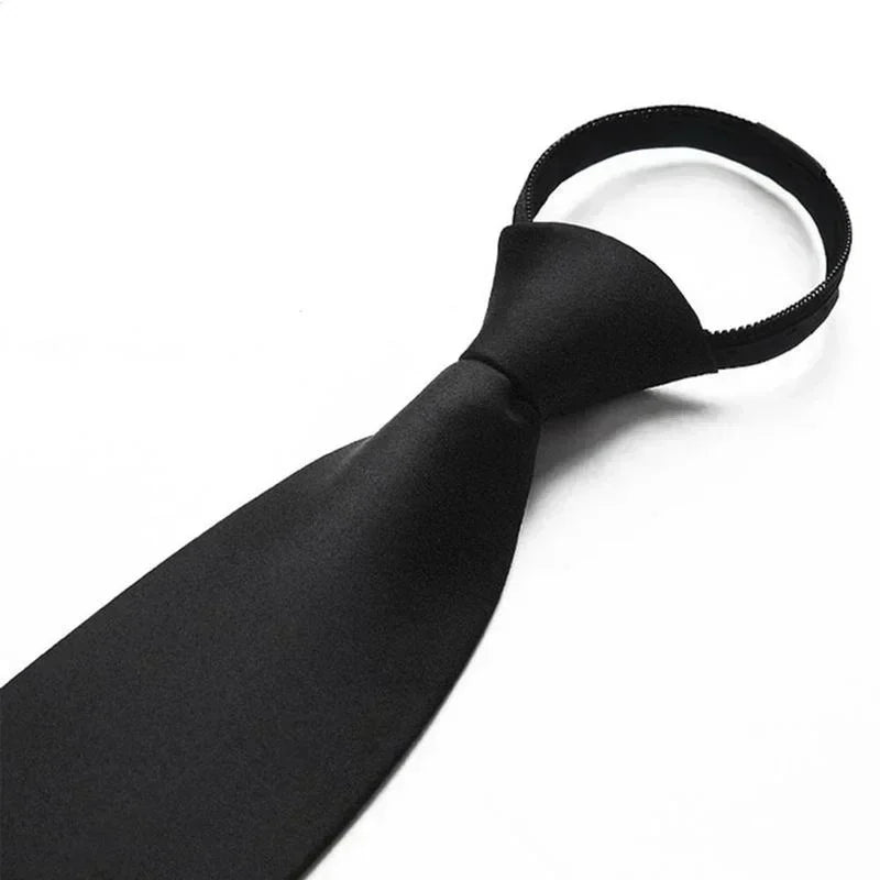 Black Color Fashion Simple Clip on Tie
